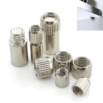 

20pcs Wooden Furniture Bracket fixed Holder Seperator Cabinet Bookcase shelf support Solid pins Stud Pegs 6MM Nut Screw Sets
