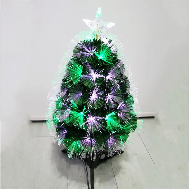 

60 CM 110V Artificial Christmas Tree Plant Fake Fiber Optics Christmas Tree Plant for home Christmas Xmas decor