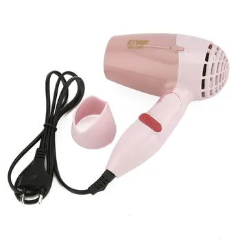 

220V 1000W Portable Handle Compact Hair Dryer Foldable EU Plug Low Noise Hair Dryer Hot Wind Long Life for Outdoor Travel