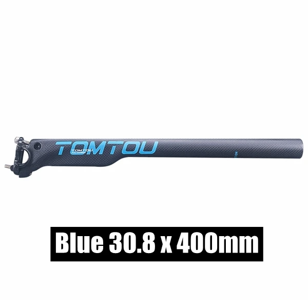SeatPost 30.8MM TOMTOU 3K карбоновый велосипед горный велосипед наборы подъемных/плоских поручней+ аэро подседельный штырь+ вынос руля синий матовый-TB8T13 - Цвет: SeatPost 30.8MM