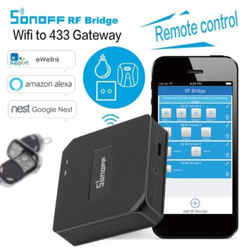 Sonoff RF мост 433 МГц Модуль Автоматизации умного дома Wifi переключатель таймер Diy