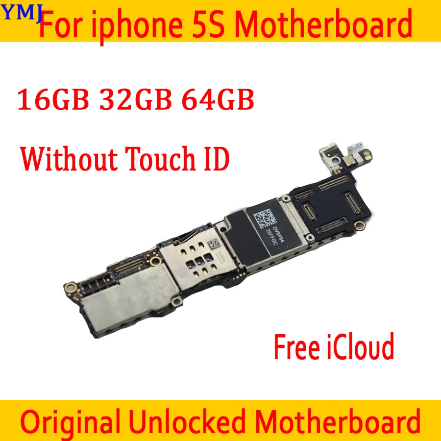 Полностью разблокированная для iphone 5S материнская плата, Оригинальная для iphone 5S материнская плата с сенсорным ID/без Touch ID