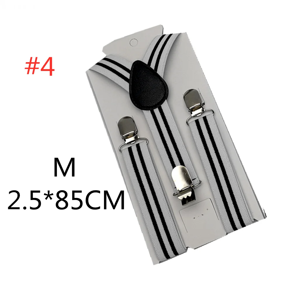 Color 4-85cm Новинка; подтяжки для мужчин, женщин, мальчиков и девочек; цвет красный, белый, Радужный; разноцветные подтяжки в полоску; подтяжки для взрослых и детей; Y-back; подтяжки - Цвет: Color 4-85cm
