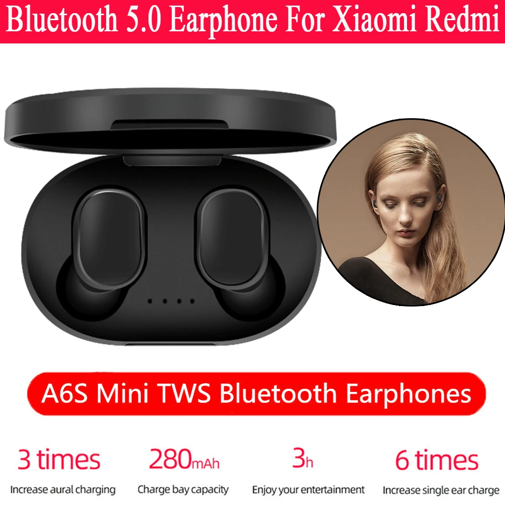 Шумоподавление Спортивные Bluetooth 5,0 TWS наушники с микрофоном стерео беспроводные наушники оригинальные наушники для Xiaomi Redmi Airdot