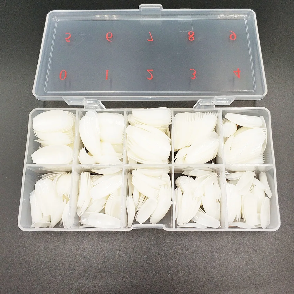 Amazon Маникюр готовое изделие балет в коробке 500 шт натуральный цвет белый балет бан галстук кончик ногтей поддельные ногти шт