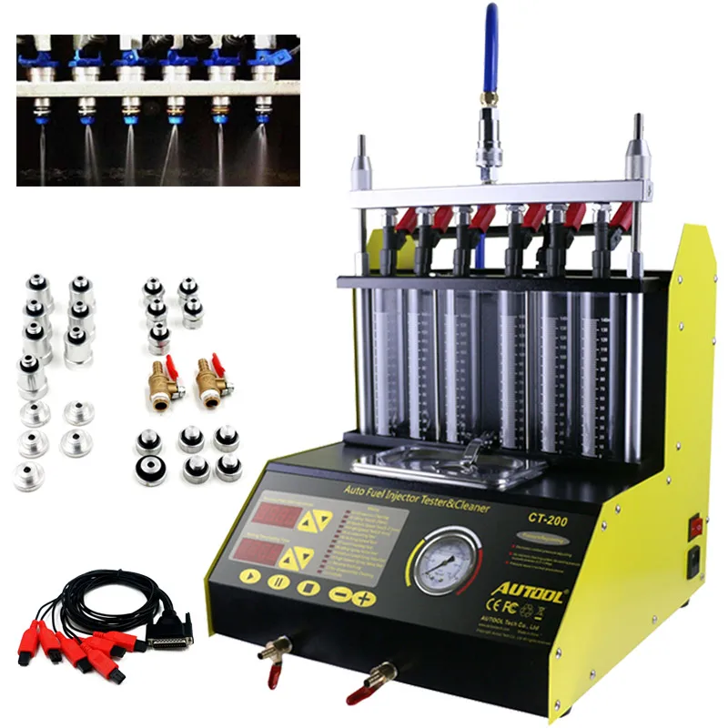 

AUTOOL CT200 Gasonline Nozzle Cleaner Fuel Injectors Car Motorcycle Auto Ultrasonic Injector Cleaning Tester Machine PK CNC602A