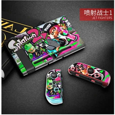 Splatoon 2 Дорожный Переключатель тонкий защитный жесткий чехол против скольжения оболочки 3 Тип детали разделены для Nitendo консоли переключателя Joy-con - Цвет: Splatoon 2