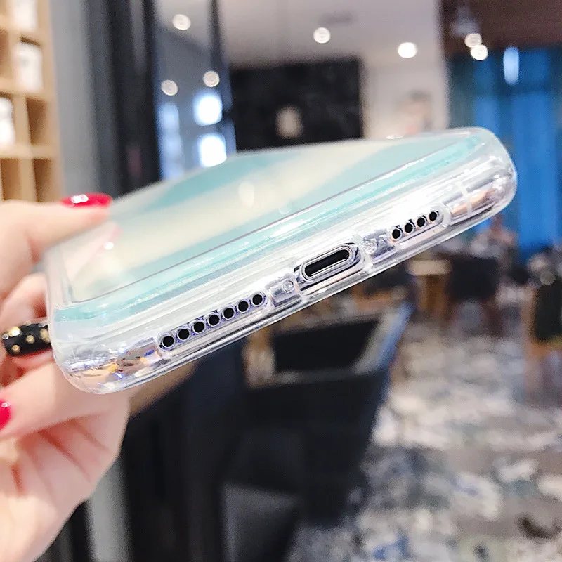 Светящийся неоновый песочный однотонный чехол для Samsung S10 S9 S8 Plus Note 8 9 светящийся в