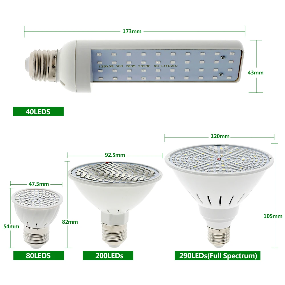 светильники для цветов AC85 265V 72 светодиодный s/200 s/290 s E27 красные синие роста