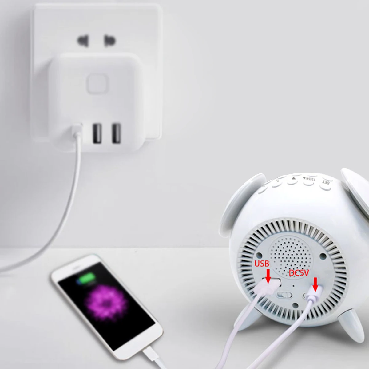XNCH цифровой будильник Sunrise Wake Up Light имитация прикроватная лампа ночник функция повтора встроенный 25 музыкальный будильник