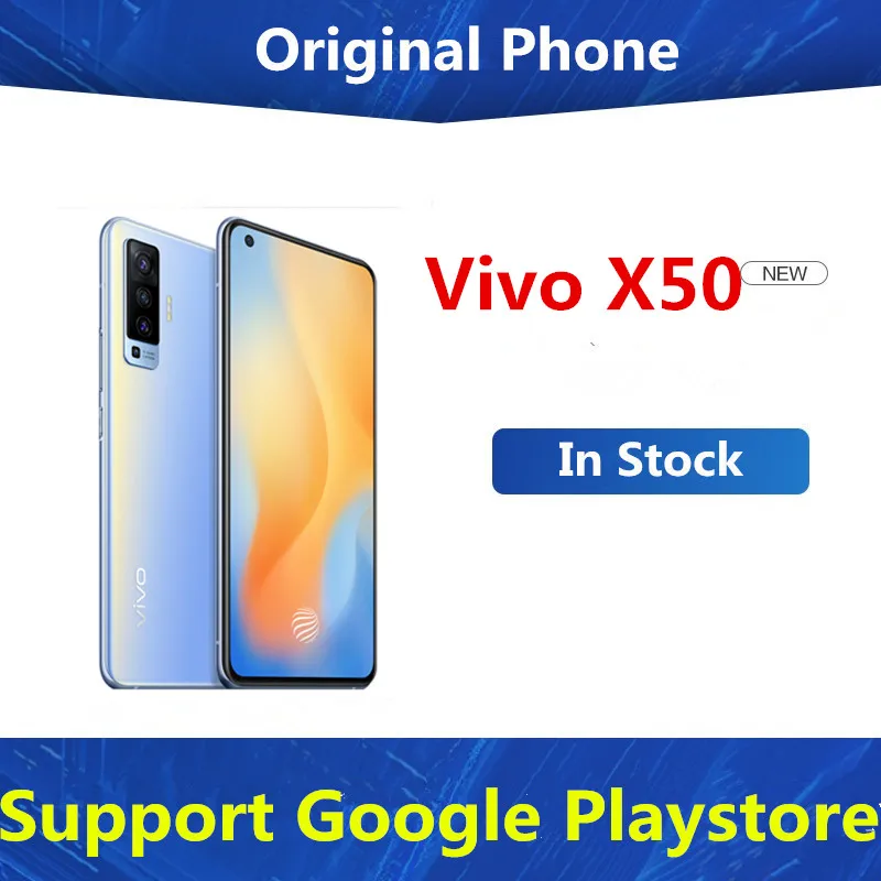 Новый Vivo X50 5G Android телефон 6 56 &quotAMOLED 2376X1080 OTA GPS Snapdragon 76 48.0MP 33 Вт Быстрый Зарядное