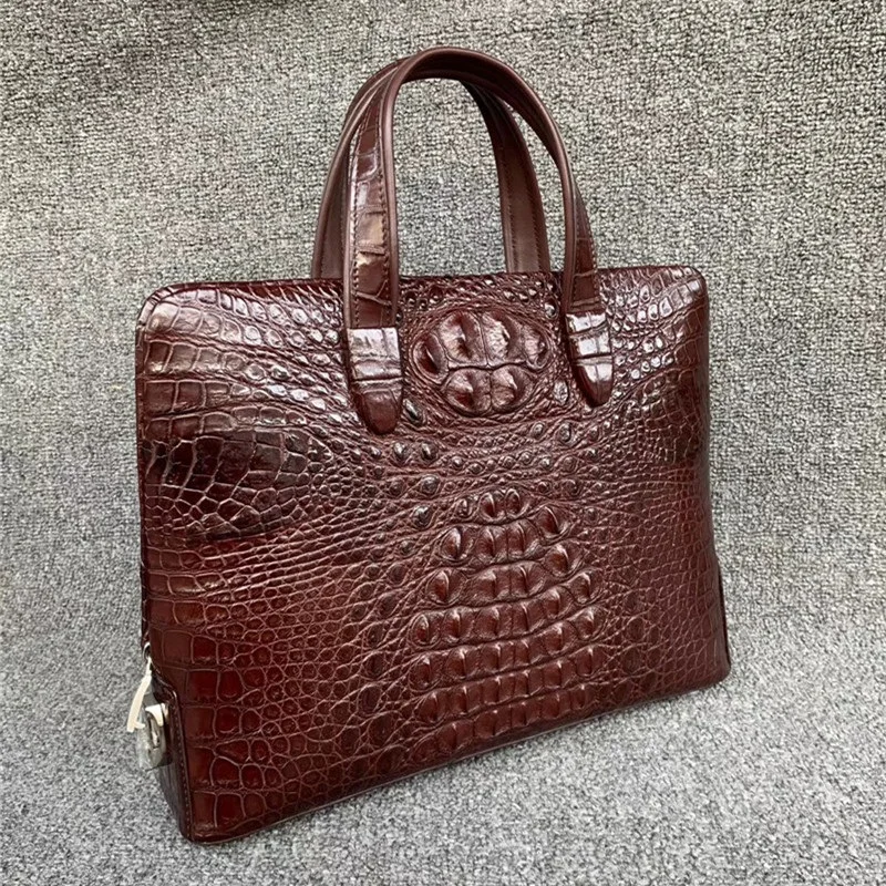 Замок с паролем на молнии из натуральной крокодиловой кожи 14 ''портфель для