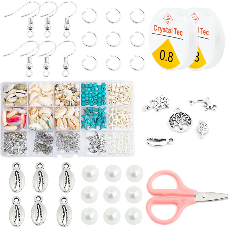 Colorful Ocean Shell And Stone Beads Kit 4