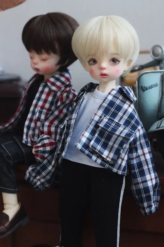 1/6 BJD рубашка в клетку длинная Кукла Одежда для yosd кукла аксессуары клетчатая |