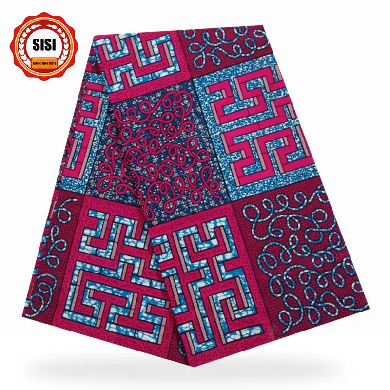 SISI Высококачественная африканская Анкара ткань хлопок Нигерия, Анкара печатная ткань для 6 ярдов вечернее платье