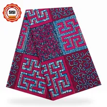 SISI Высококачественная африканская Анкара ткань хлопок Нигерия, Анкара печатная ткань для 6 ярдов вечернее платье