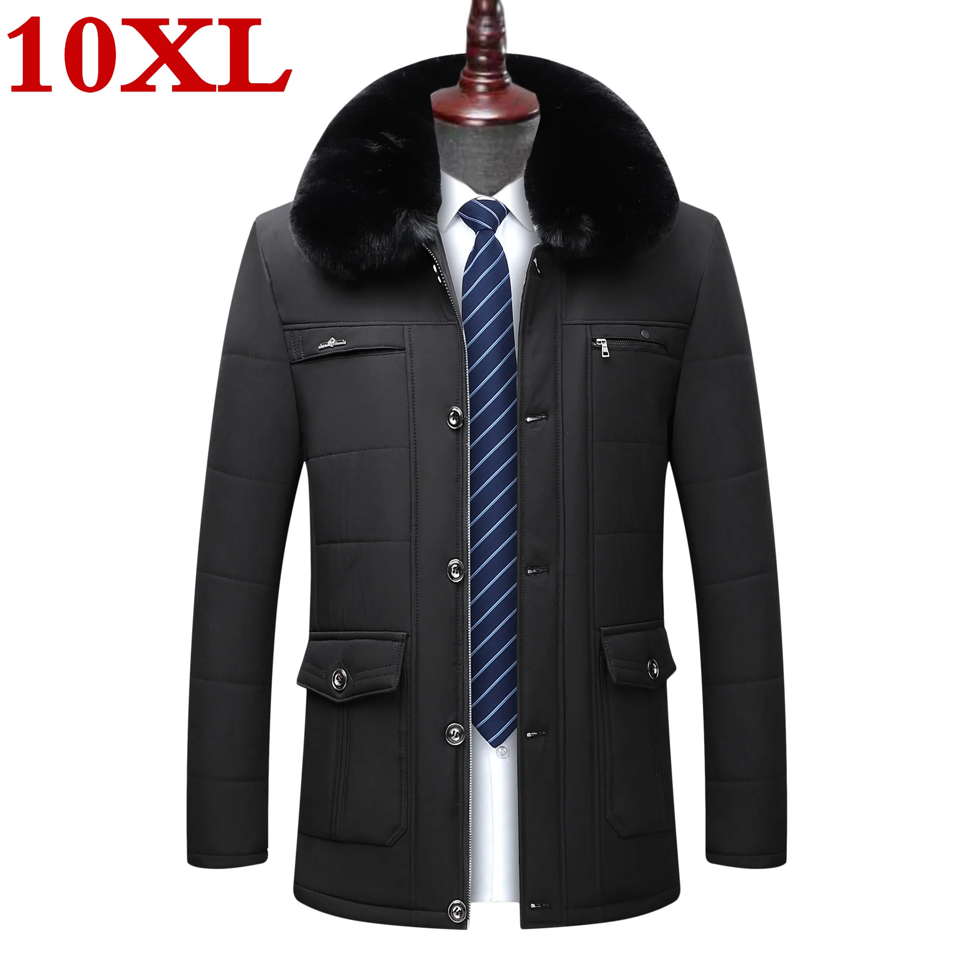 Новинка большого размера плюс 10XL 9XL 8XL зимние куртки для мужчин повседневная куртка с толстым теплым пальто для мужчин повседневное Паркер пальто для мужчин