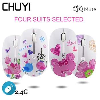 

Wireless 2.4G Mini Cute Mouse Sem Fio Silent Optical USB 1200DPI Computer Mice Game Office Mute Gamer Mause For Laptop PC