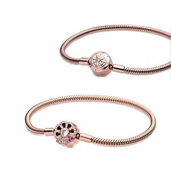 

2020 New Arrival China Exclusive Rose Moments Compass Snake Chain Bracelet Women Anniversary Jewelry gift