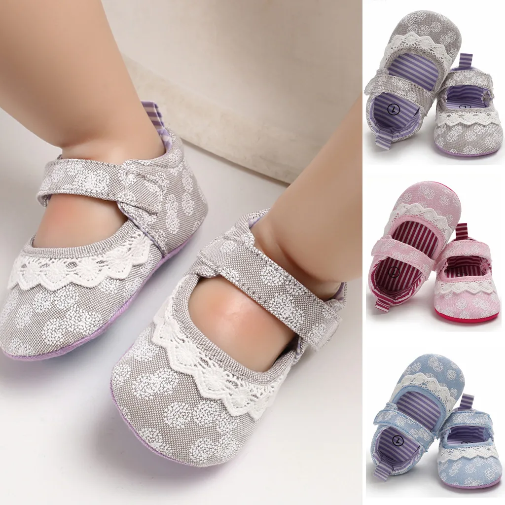 

2019 New Autumn Toddler reborn Infant Baby Girl Soft bottom Sole Embroidery Lace Shoes Single Shoes Sapato Infantil kids shoes