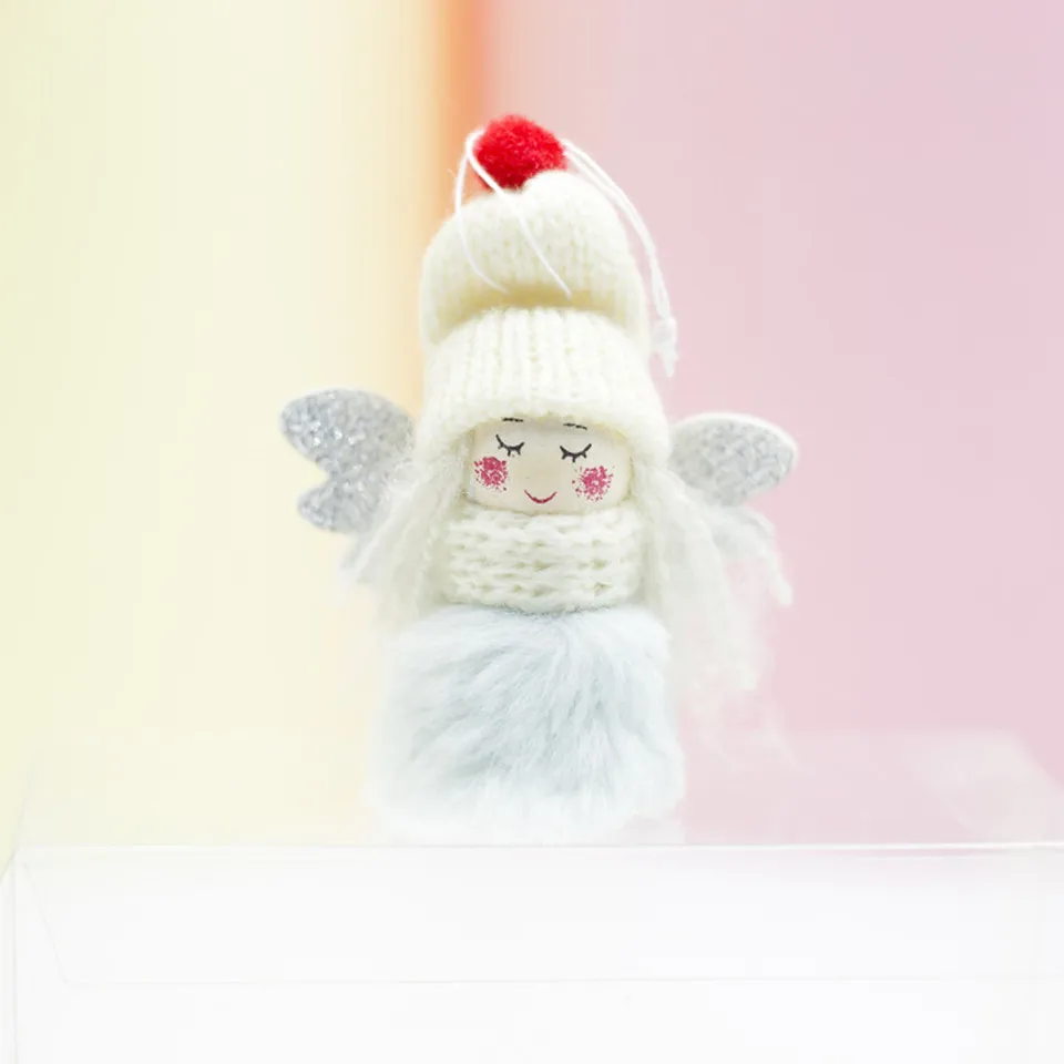 JO LIFE Рождественские елочные украшения, вечерние украшения для дома, милая плюшевая кукла, рождественская подвеска, мини ангел, девочка