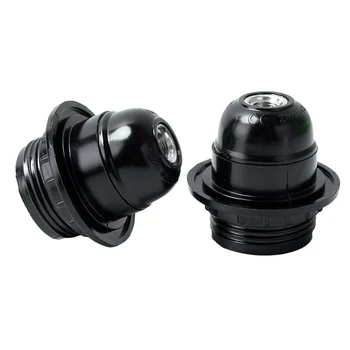 

2Pcs Retro Vintage ES E27 Screw Light Lamp Bulb Holder Cap Base Socket Controller Switch,Black