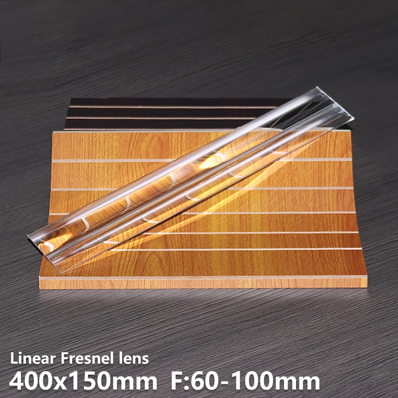 Linear Fresnel lens 400x150mm F80mm 5 focal lengths focusing Striped spot Special lighting UV curing lamp Wall | Инструменты