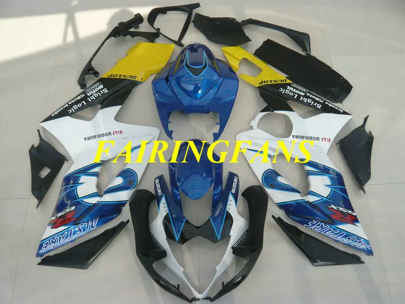 Мотоцикл литья под давлением обтекатель тела комплект для GSXR1000 K5 05 06 GSXR 1000 2005 2006 синие белые Обтекатели Кузов+ подарки SB56
