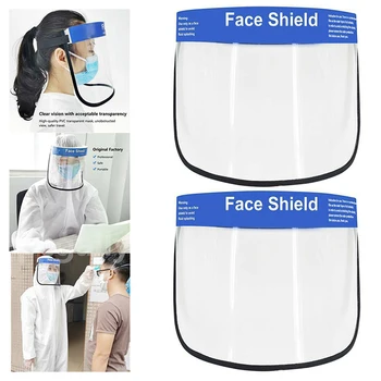 

2PCS Transparent Safety Faceshiel Full Face Cover Protective Film Tool Safety & Survival Tools Full-Face Protective Mask