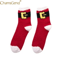 12 видов цветов, женские рождественские носки зимние теплые мягкие плюшевые носки для сна с принтом снежинок, оленей, Санта Клауса для женщин, Meias 910