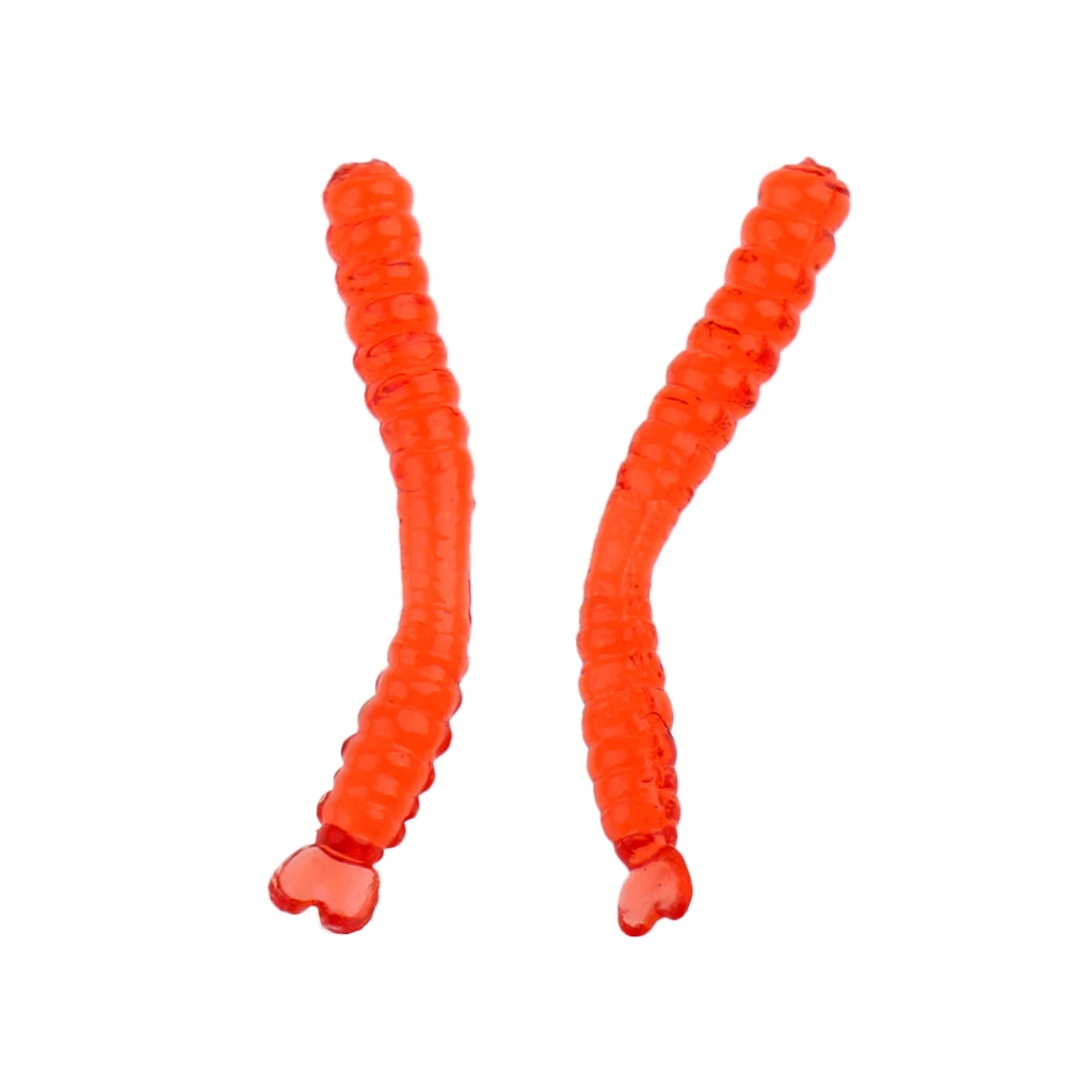 500Pc Soft Sea Earthworm Lure Artificial Bait Bionic Worm Trout Fishing Lure