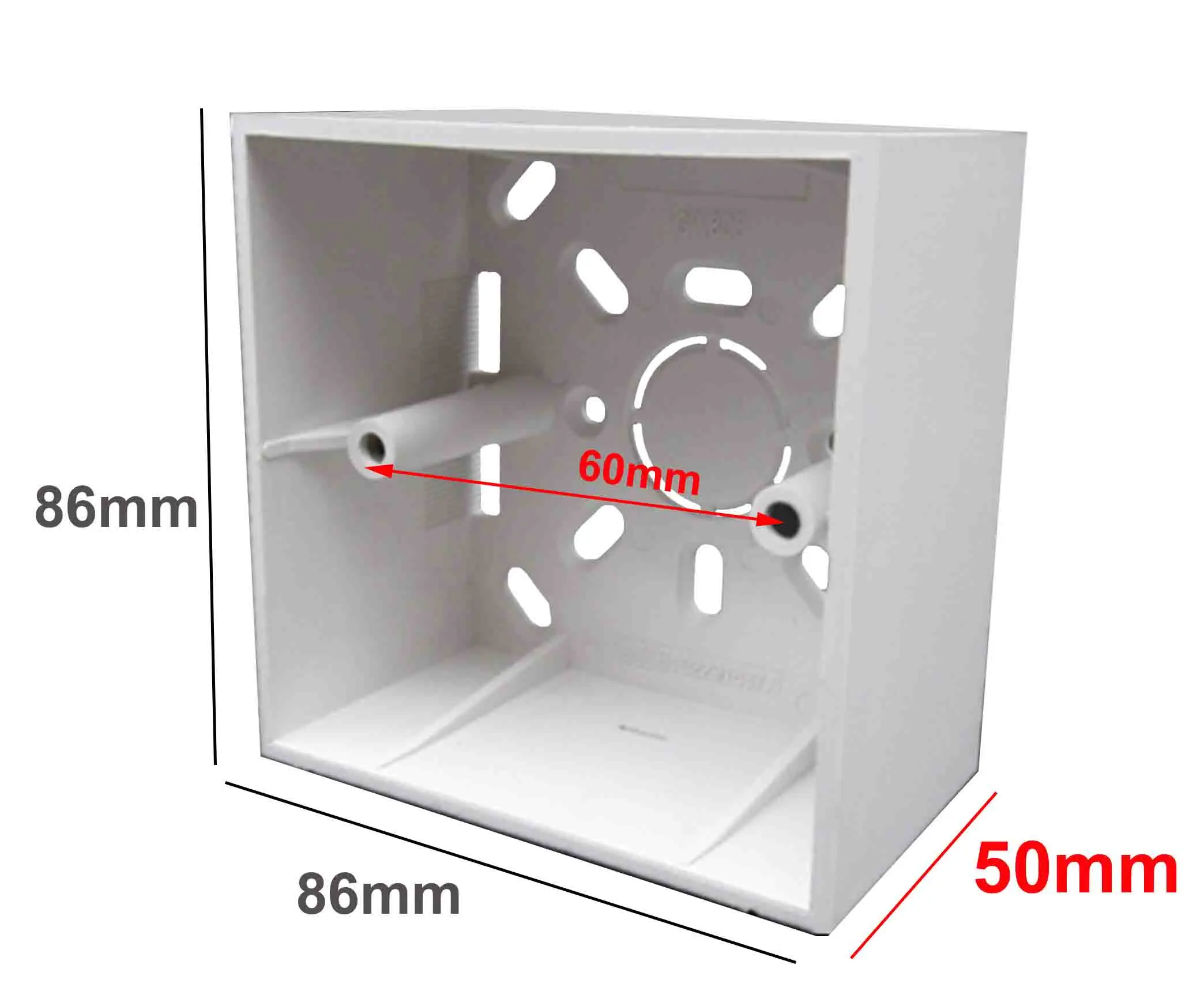 SRAN-caja de montaje externo, 86mm x 86mm x 35mm para interruptores y  enchufes estándar de 86mm x 86mm, aplicable para cualquier posición de  superficie de pared - AliExpress