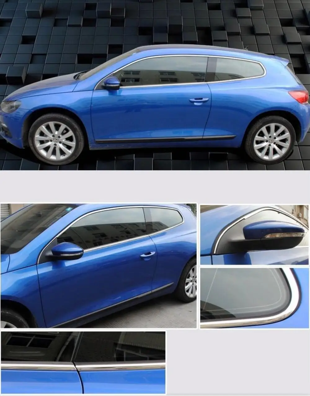 Нержавеющая сталь внешняя крышка подоконника для Volkswagen Scirocco 2008-2010 2011 2012 2013 стайлинга автомобилей