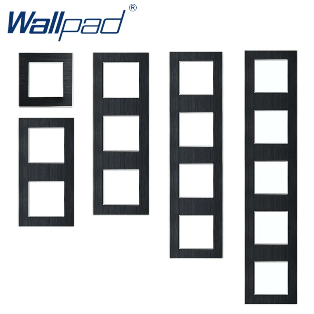 

Wallpad Luxury Aluminum Alloy Panel Frame Black Hotel Panel Vertical and Horizon Frame 1 2 3 4 5 Frames Panel Only