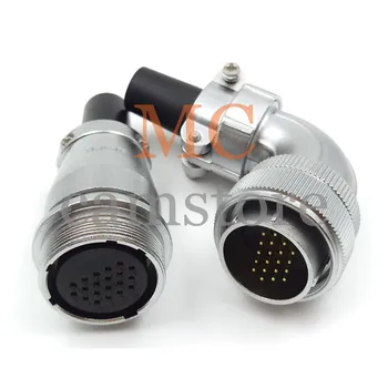 

WS28 20 pin Automotive Connectors, Male and Female Bulkhead Connector, Solder Electric Cable Wire Connector