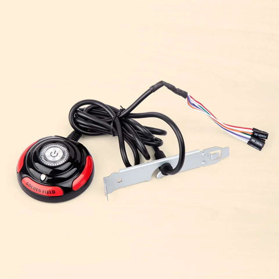 Cavo Interruttore Di Accensione LED Per PC - Pulsante Alimentazione ATX Con Illuminazione Per Case Computer Fai-da-te (12mm, 60cm)