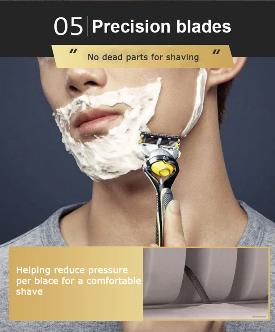 barbear cassetes com lâminas rosto shaver caso