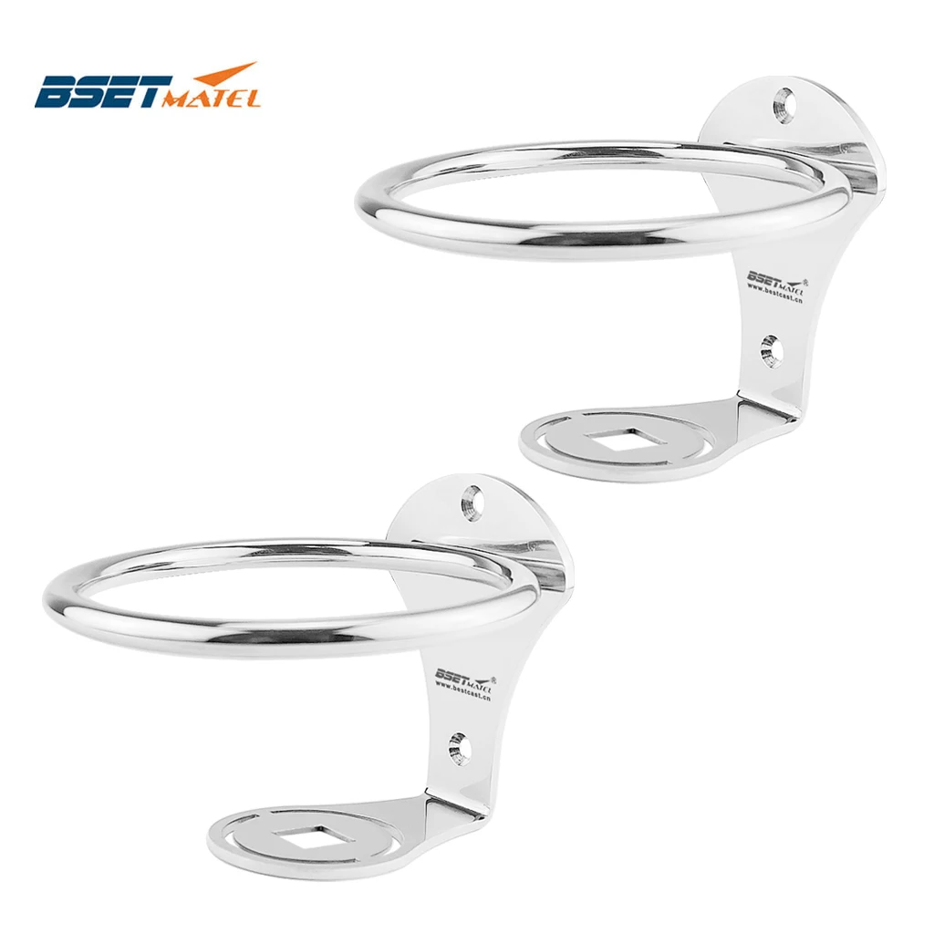 2pcs Stainless Steel 316 Cup Drink Holder Can Bottle Holder Stand Mount