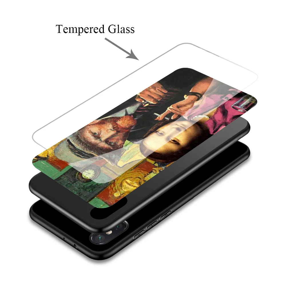 Lavaza Van Gogh Mona Lisa смешное искусство закаленное стекло мягкий чехол для Huawei Honor 8x9 P Smart mate 20 P10 P20 P30 Lite Pro Чехол