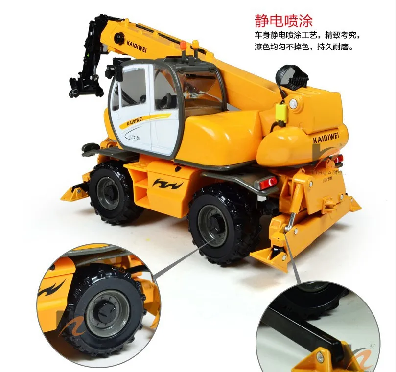 

Cadeve 1: 50 Fully Alloy Multi-functional Crane Wheel Crane Children Engineering Vehicle Toy Car Model