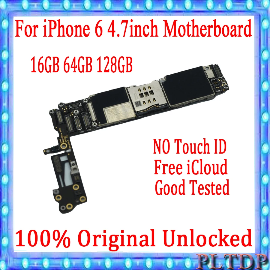 Полностью разблокированная материнская плата для iPhone 6 с/без Touch ID оригинальная 16