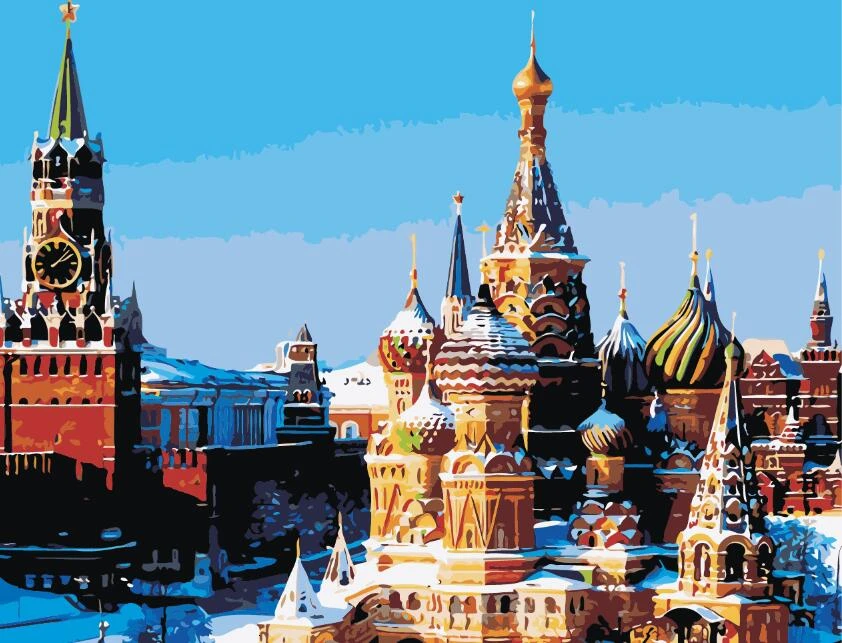 SZES-634 EverShine Раскраска по номеру Ручной росписью искусство стены Домашнего декора - Цвет: SZES-634