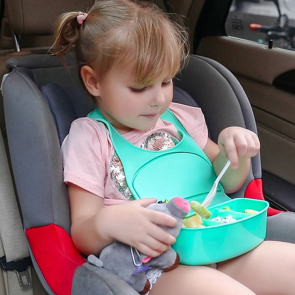 Children's lunch Box Multi-Purpose Bib For Children From 6 Months To 6 Years Old Dinnerware Food Storage Container
