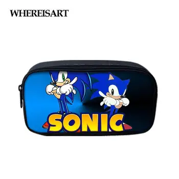 

WHEREISART Pencil Case in Pencil Cases Sonic the Hedgehog Printing Pencil Box Pencilcase For Kids Boys Girls School Stationery
