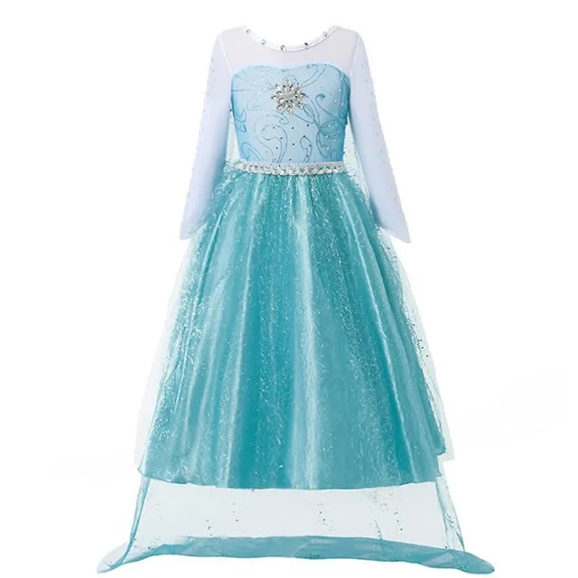 Elsa Dress M Детское нарядное платье Эльзы и Анны костюмы принцессы для коронации для девочек, новинка года, одежда королевы из фильма вечерние костюмы Анны на Хэллоуин - Цвет: Elsa Dress M