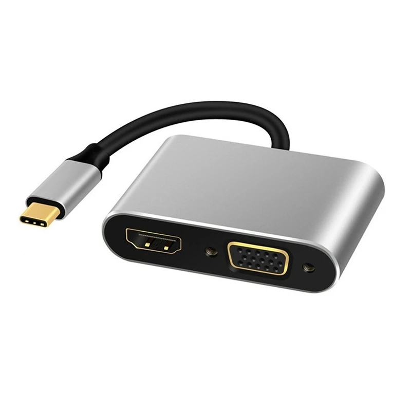 Видеоадаптер VGA HDMI 4 в 1 4K 1080p PD быстрая зарядка 87 Вт | Электроника