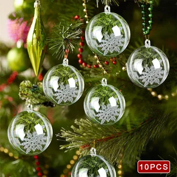 

Tree Ball Christmas Balls Baubles Decor Transparent 5cm/8cm/10cm Clear