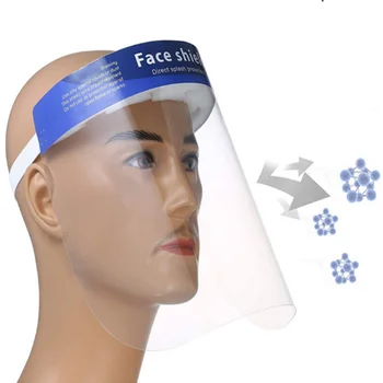 

20PCS Fast Shipping Clear Anti-fog Anti Virus Splash Dust-proof Protective Visor Full Face Covering Mask Shield