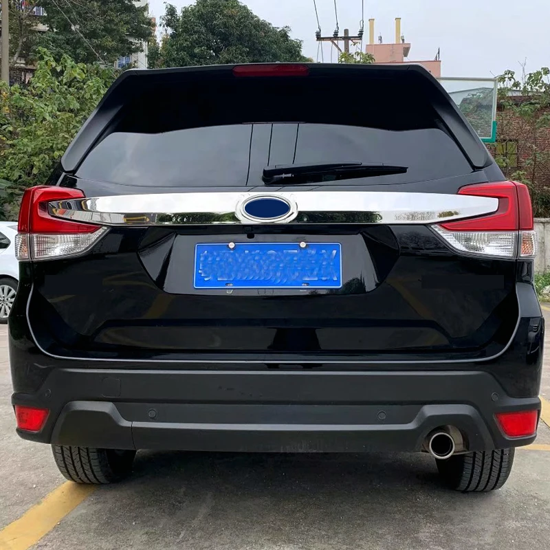 

Rear Trunk Lid License Plate Upper Cover Trim 1pcs For Subaru Forester SK 2019 Car Styling Stainless Steel