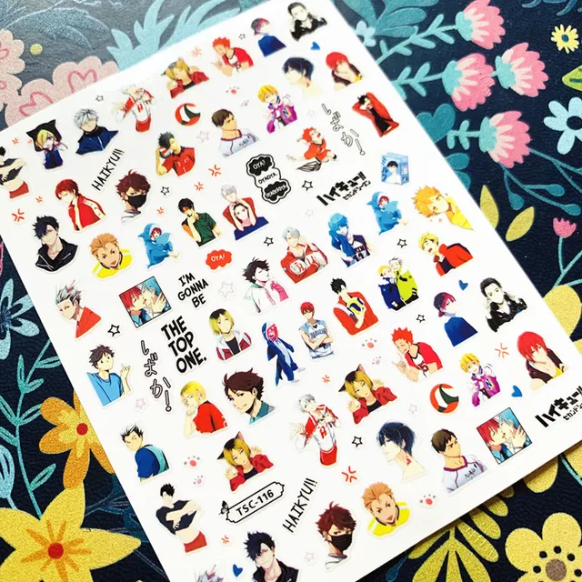 Newest TSC series TSC-105-111 Anime characters 3d nail art stickers decal template diy nail tool decoration TSC-116